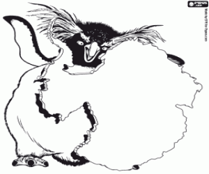 Lovelace the penguin bites ice coloring page