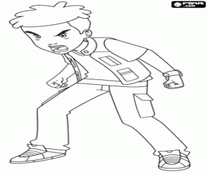 Lucas, character of Gormiti coloring page