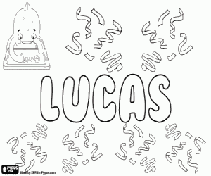 Lucas, name in various languages coloring page
