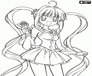 Luchia is singing, Mermaid Melody coloring page