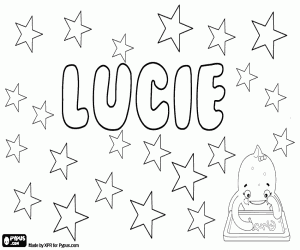 Lucie, name of Latin origin coloring page