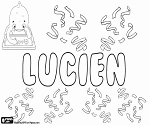 Lucien, French name coloring page