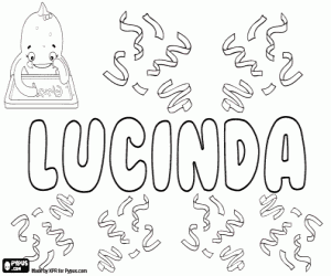 Lucinda, derived from Lucia coloring page