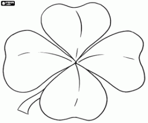 The lucky clover coloring page