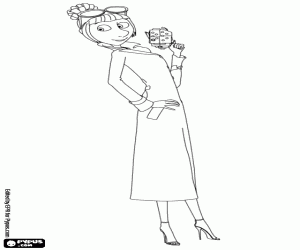 Lucy Wilde, partner of Gru coloring page