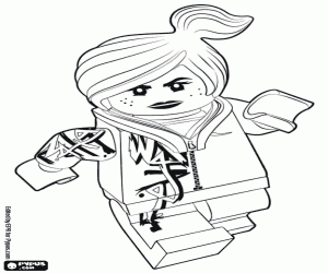 Lucy will be Emmet's girlfriend coloring page