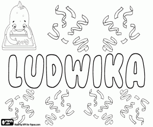 Ludwika, Polish name coloring page