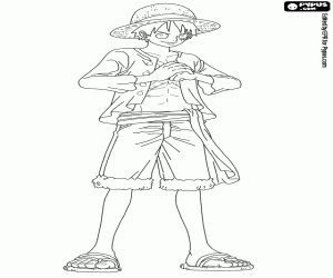 Luffy in One Piece New World coloring page