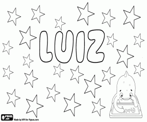 Luiz, name in Portuguese coloring page
