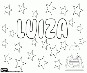 Luiza, Portuguese name coloring page