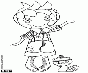 Lumberjack and beaver, Lalaloopsy coloring page