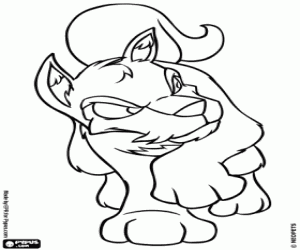 Lupe, the wolf from Neopets coloring page
