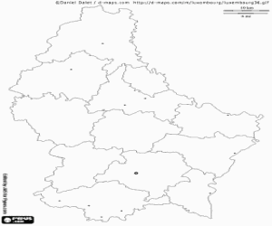 Luxembourg map coloring page