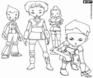 The Lyoko warriors coloring page