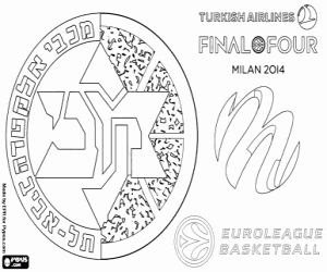 Maccabi, Euroleague champion 2014 coloring page