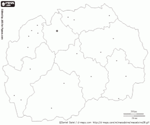 Macedonia map coloring page
