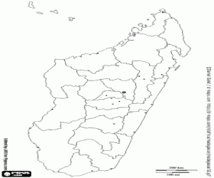 Madagascar map coloring page