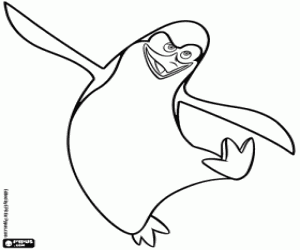 The Madagascar penguin Kowalski coloring page
