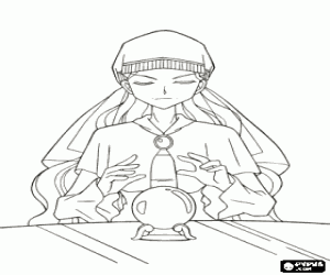 Madame Taki from Mermaid Melody coloring page