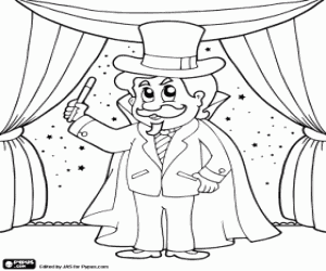 Magician coloring page