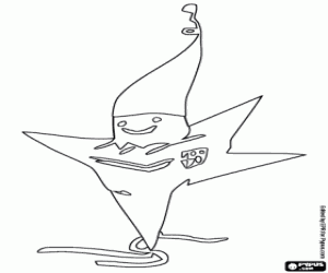 Magique, mascot of Albertville 1992 coloring page