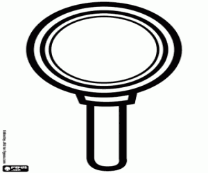 A magnifying glass of the laboratory coloring page