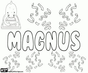 Magnus, name of Latin origin coloring page