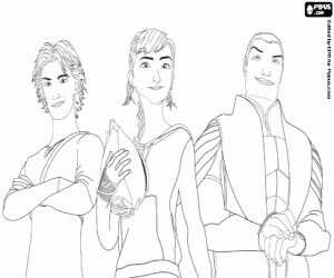 The main protagonists of Epic coloring page