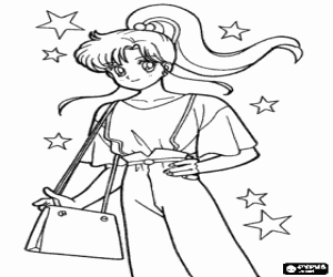 Makoto Kino, Sailor Moon's character coloring page