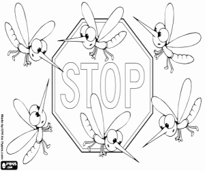 Malaria, infectious disease coloring page