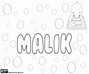 Malik, name with various origins coloring page
