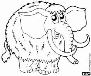 Mammoth coloring page