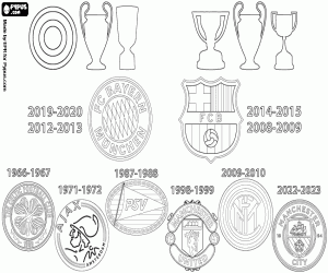 With Man City, 8 clubs, 10 treble coloring page