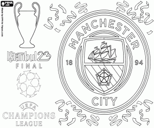 Man City, Champions League 2022-2023 coloring page