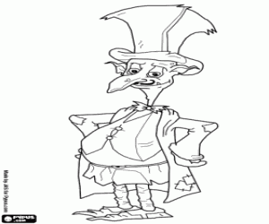 Man with hat, Muddle Earth coloring page