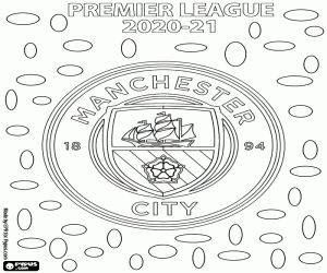 Manchester City, 2020-2021 champion coloring page