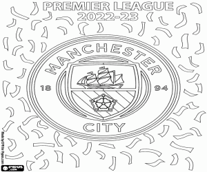 Manchester City, 2022-2023 champion coloring page