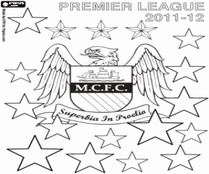 Manchester City, champion 2011-012 coloring page