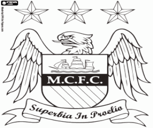 Manchester City emblem coloring page