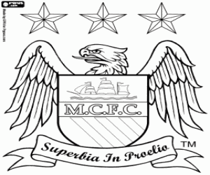 Manchester City logo coloring page