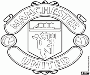Manchester United FC badge coloring page