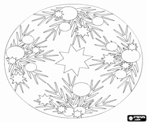 A mandala for Christmas coloring page