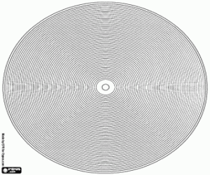 Mandala of concentric circles coloring page