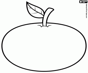 A mandarine or tangerine coloring page