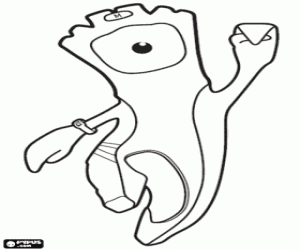 Mandeville, mascot London 2012 coloring page