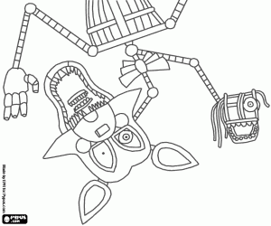 Manglex, Five Nights at Freddy's coloring page