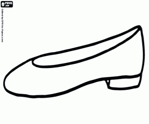 Manoletina, flat shoe coloring page