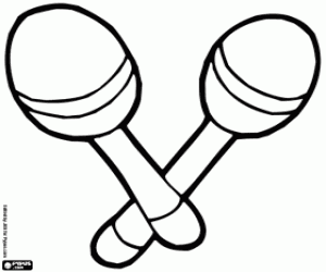 Maracas coloring page
