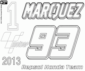Marc Márquez,MotoGP youngest champion coloring page