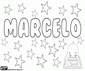 Marcelo, masculine given name coloring page
